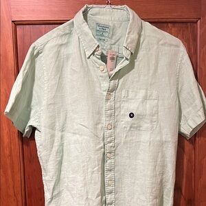 Abercrombie & Fitch Men's Mint Green Casual Shirt